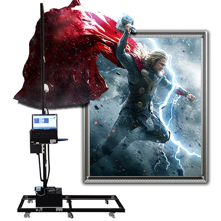 Portable Vertical UV Wall Printer Fast Dry Ink DX10 DX7 3D 5D 7D Effect Easy to Operate