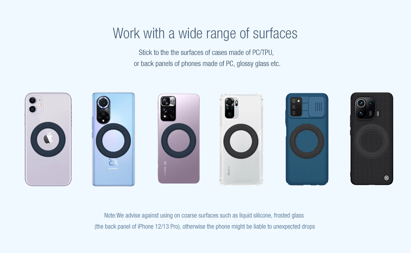 Универсальная магнитная наклейка Nillkin с магнитным кольцом, совместимая с аксессуарами magsafe для iPhone11 pro max/iphone XS maxX/XR/