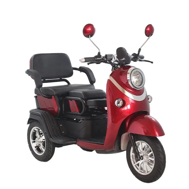 Three-seat adjustable electric tricycle 500W electric tricycle household small scooter