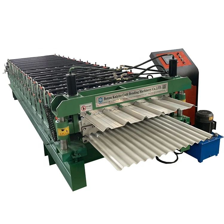 Trapezoidal Roofing Corrugated Sheet Double Layer Roll Forming Machine