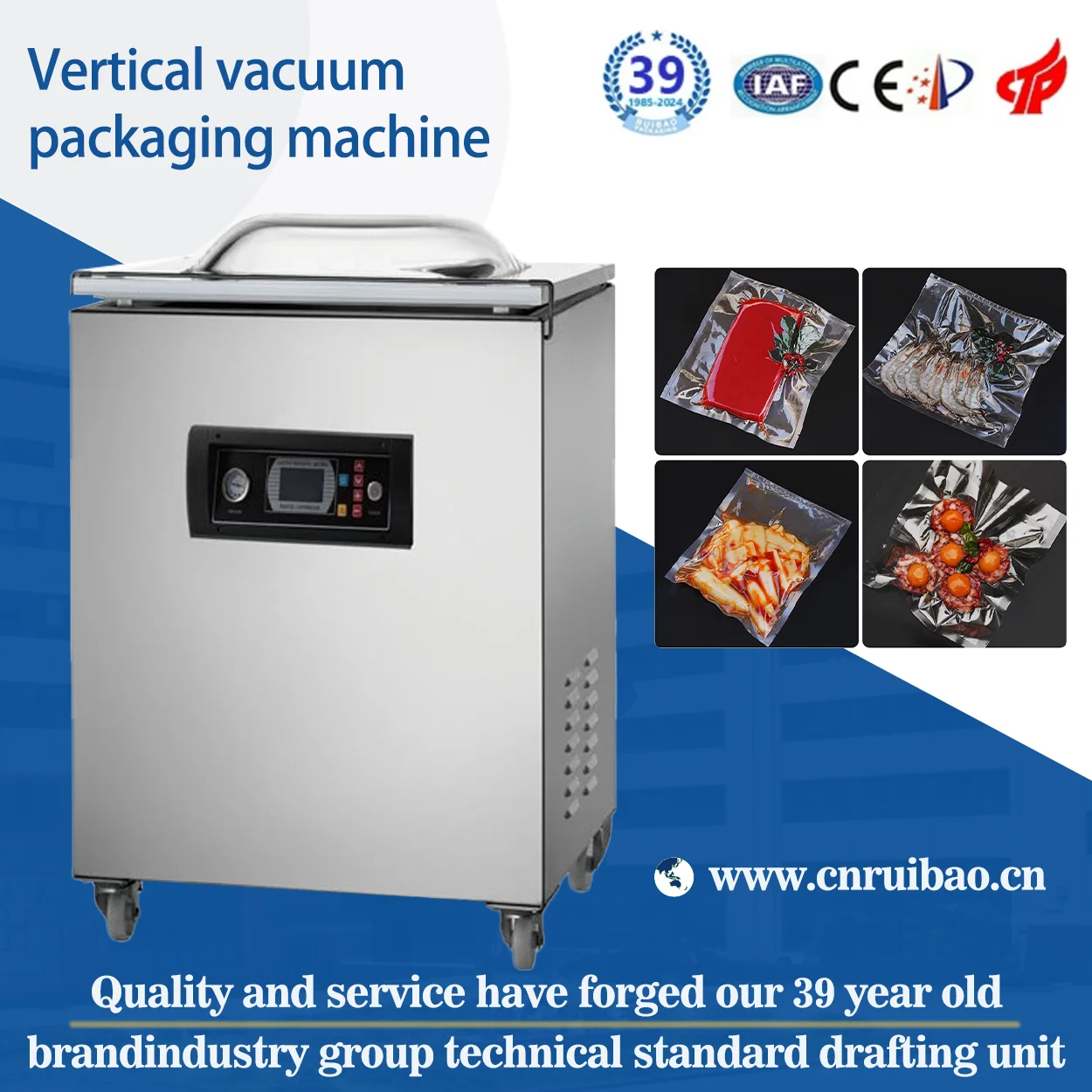 効率的な真空パッキングのためのDZQ600シングルチャンバー真空