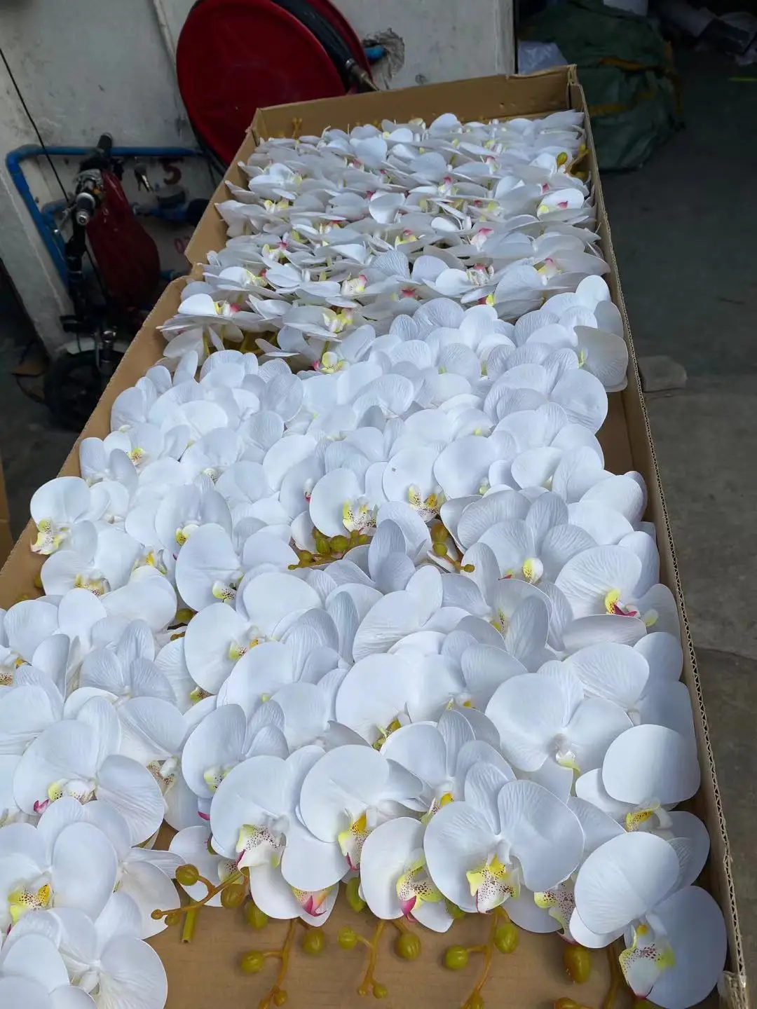 Real Touch Artificial Orchid Flower For Home Wedding Decoration 9 Heads