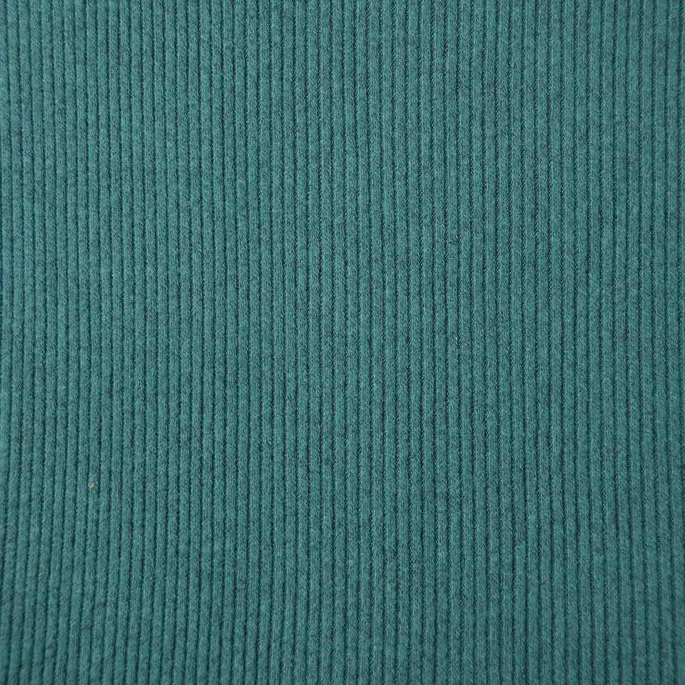 Высокое качество, низкая цена, средний вес, вискоза, полиэстер, спандекс, 2*2 рубчик, меланжевая ткань, одна сторона, Матовый для одежды