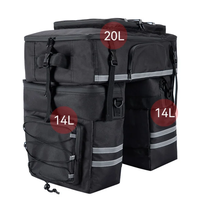 Waterproof Bicycle Pannier Bag Large Capacity Travel Storage Pack_voghion.com
