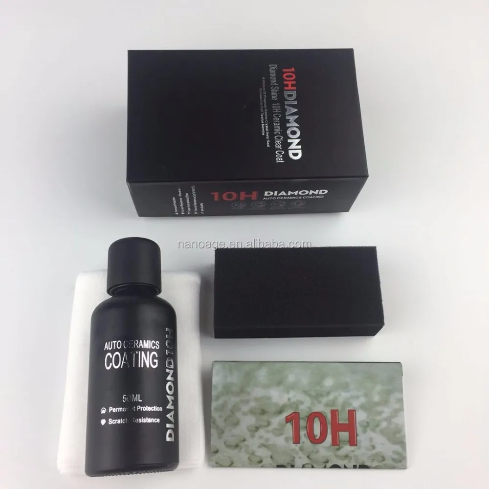 Алмазное нано-жидкое керамическое покрытие 10H для защиты от царапин глянцевое гидрофобное автомобиля