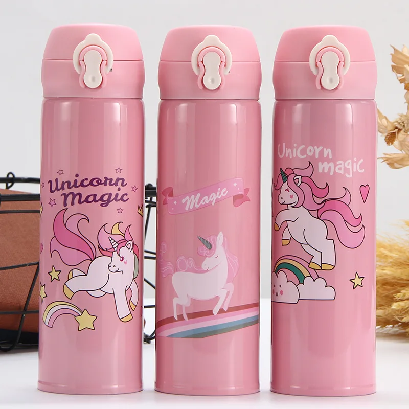 Children Kawaii Cartoon Insulated Thermos Gourde Leak Proof 500ml ...