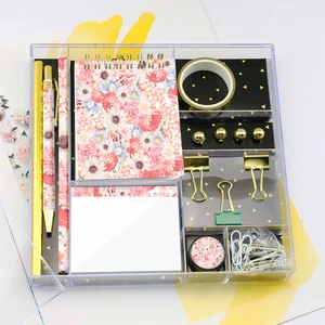 Custom Eco-Friendly Pink Girl Series School Stationery Set Wholesale Promotional Customized School Supplies for Gift