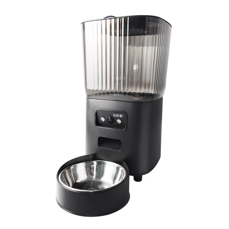 Матовая Черная умная кормушка 5 л