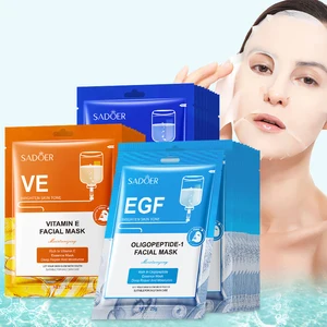 OEM SADOER Private Label Hyaluronic Acid Vitamin E Oligopeptide Skin Care Products Sooth Nourish Moisturize Whiten Facial Mask
