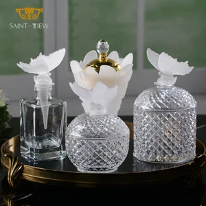 SAINT-VIEW 2026 New Butterfly Crystal Bakhoor Jar Arabic Fragrance Set Wholesale