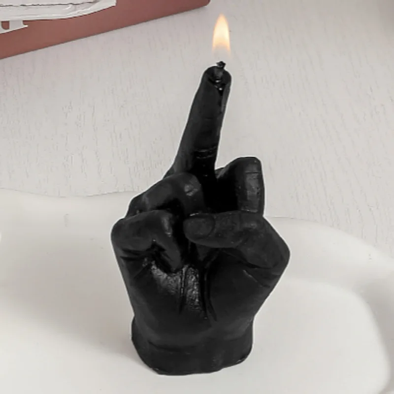 Funny Middle Finger Aromatherapy Candle Desktop Home Decoration Gift Ornaments Middle Finger