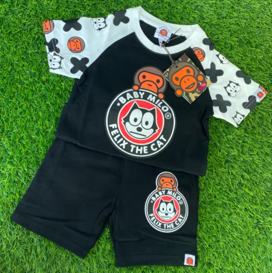 Infant Kids Summer Outfits Baby Boys Sport Suit Summer Casual T-shirt+Shorts Set 