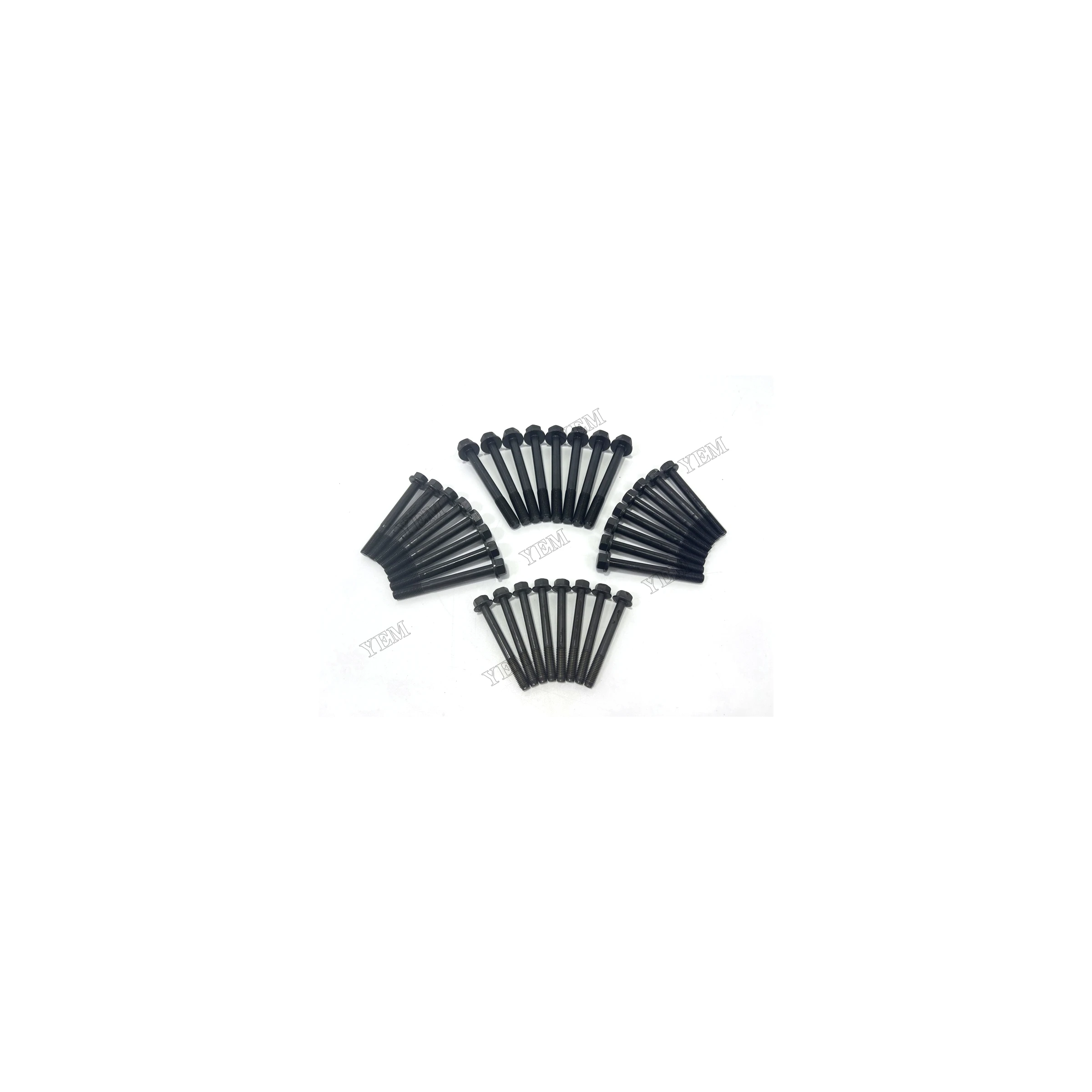 Parts Compatible for Yanmar 4TNE82T Cylinder Head Bolt 4TNE82 Cylinder Head Screw Heavy Equipment Engine Parts