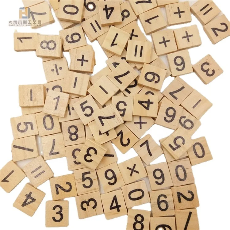 unfinished wooden alphabet blocks