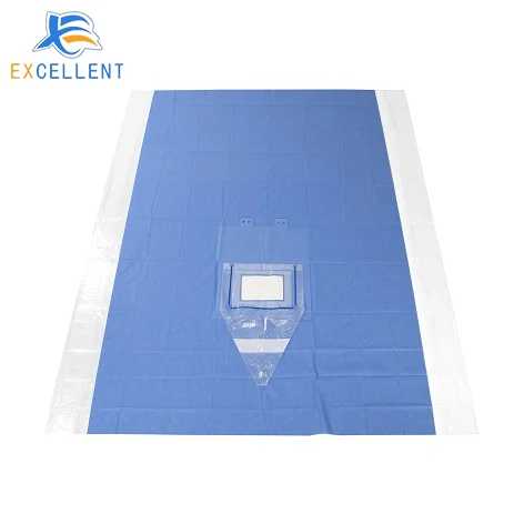 Medical Single Use EO Sterilized Surgical Drape SMS Nonwoven Disposable Craniotomy Surgical Drape for Hospital Use