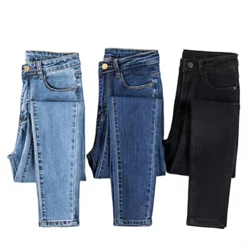 High waist elastic new style girls lady women jeans butt lift slim fit jeans pencil pants skinny denim jeans