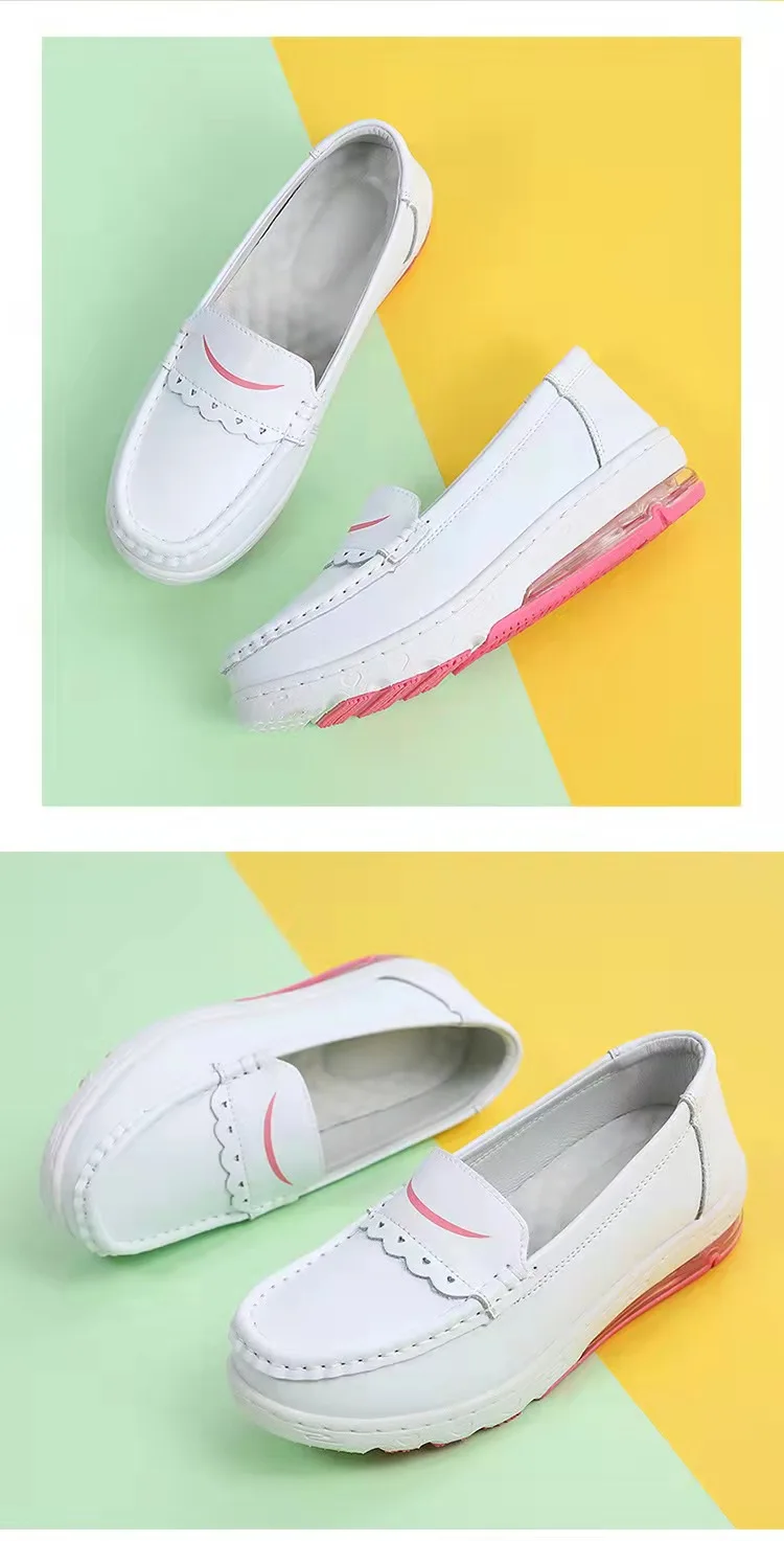 Nurse Shoes Nursing Shoes Hospital for Women Comfort Breathable Soft Bottom Flat Non-slip Safety Work White Shoes
