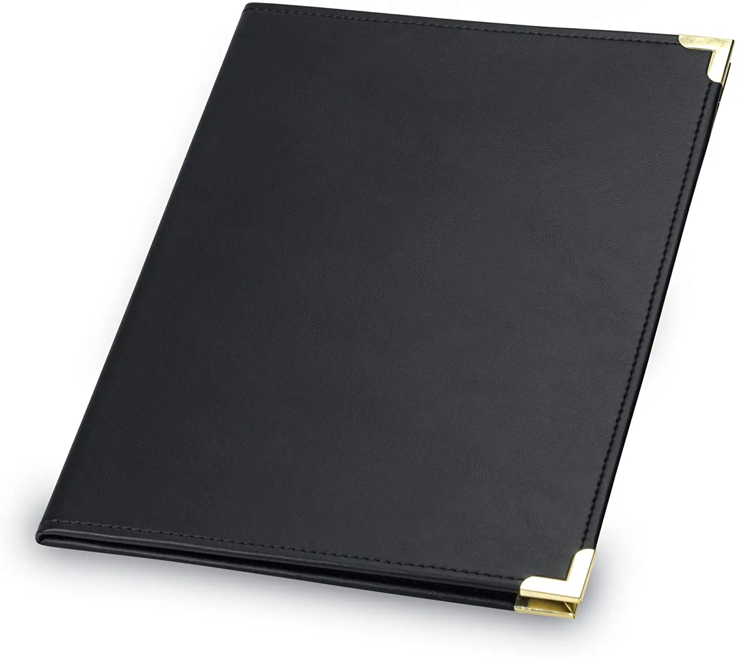 Luxury A4 Portfolio Folder - Black - Granulated Leather