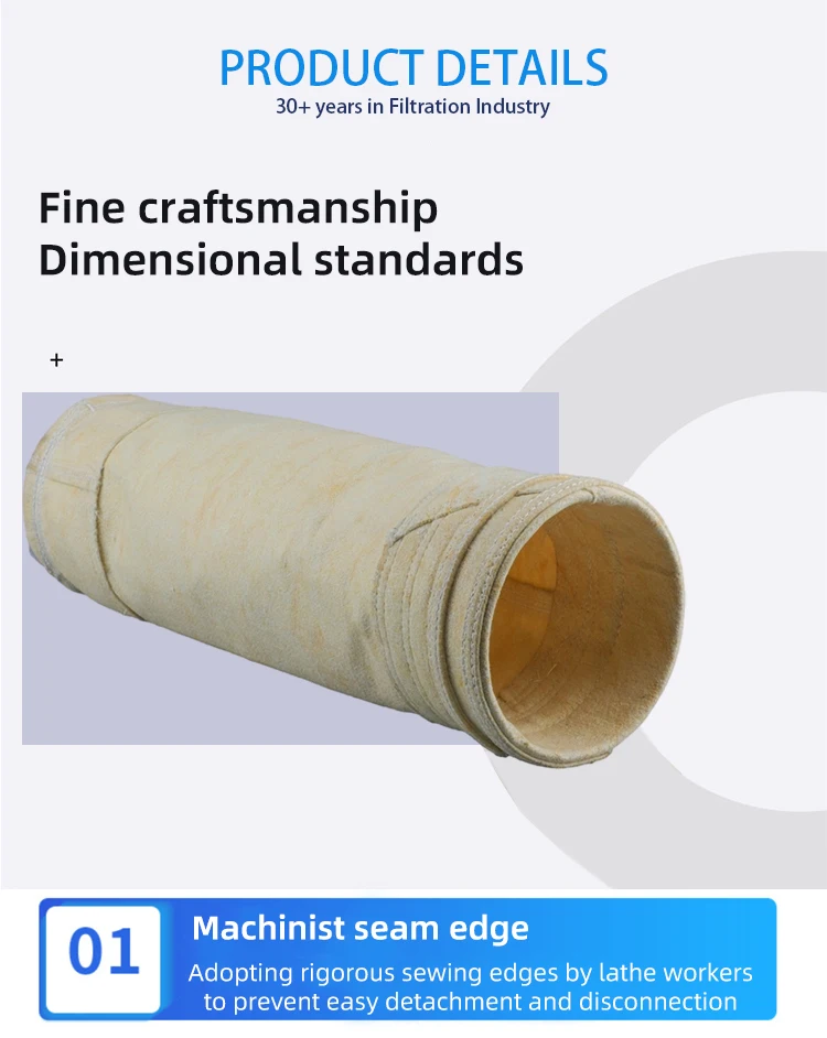 Tristar Customized Dust Filter Bag Industrial Glassfiber Needle Felt High Temperature