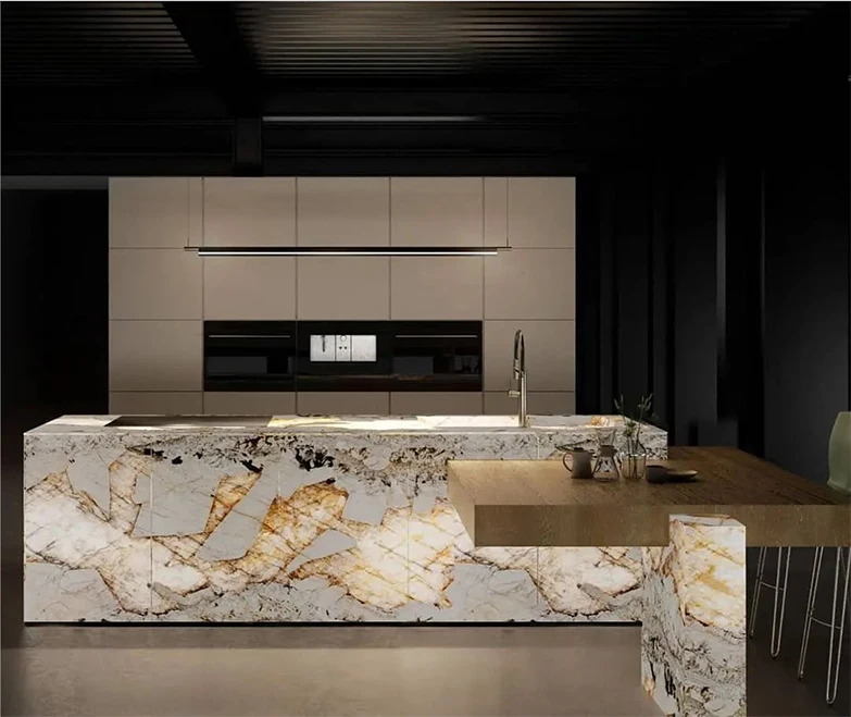 Prefab Granite Backlit Kitchen Countertop - Patagonia Granite