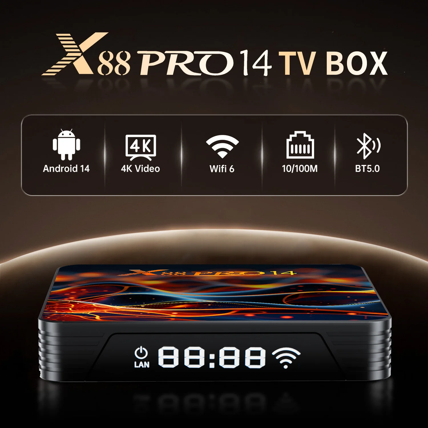 Box Android TV 14 – 2 Go RAM, 16 Go ROM, RK3518 Quad-Core, WiFi Dual-band, Bluetooth 5.0, 4K HDR, HDMI 2.0