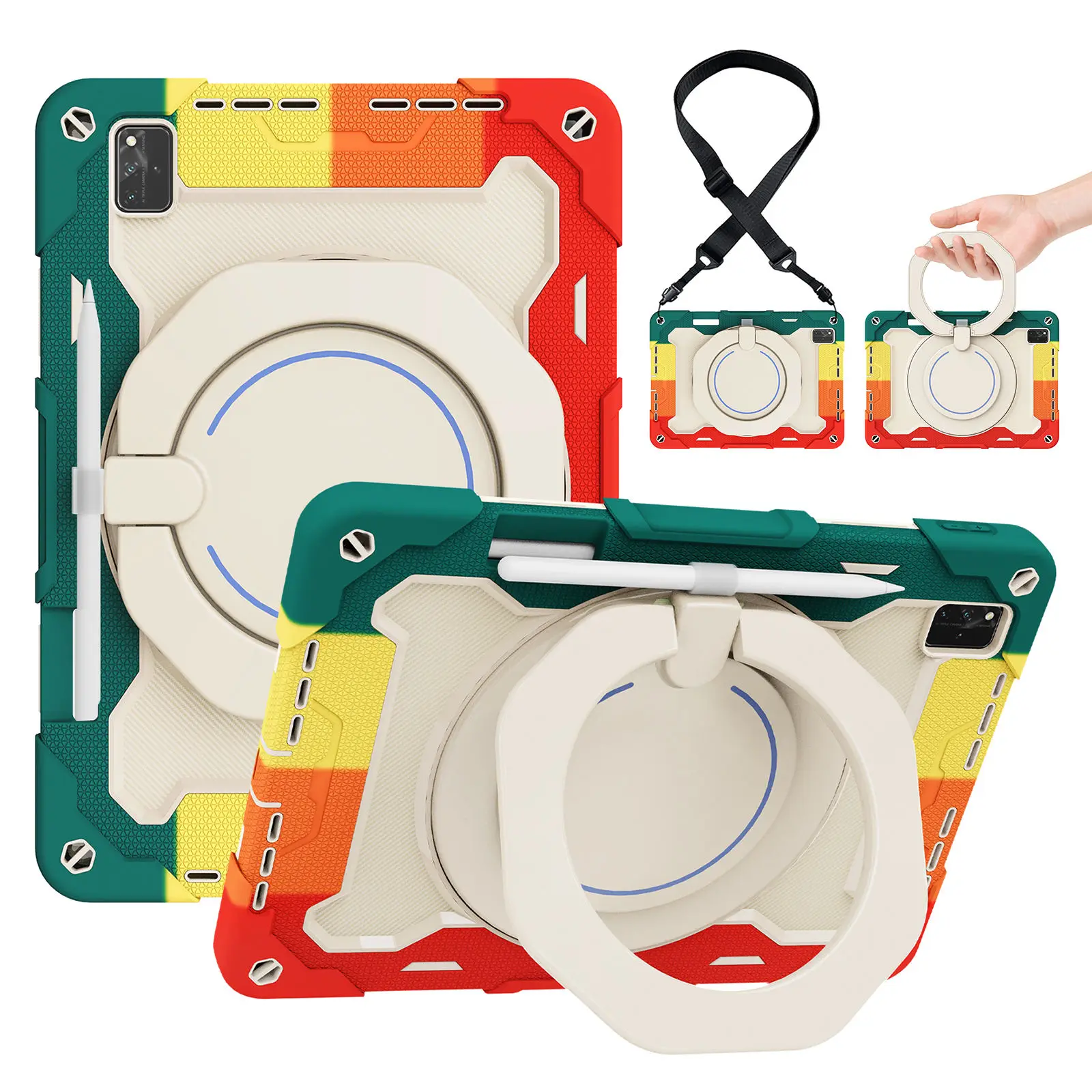 Fashionable Shockproof Armored Tablet Computer Case for Huawei Matepad Pro 12.6 Stylish Tablet Covers & Cases with Stand