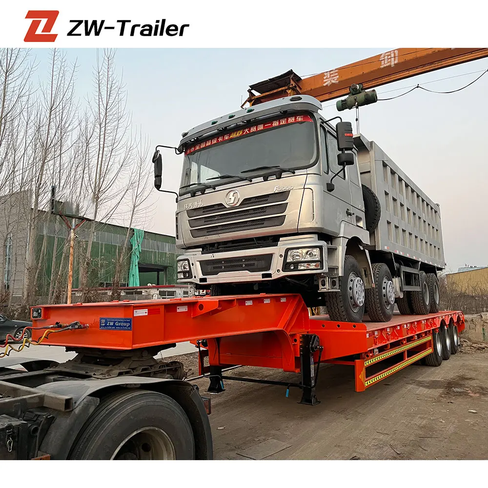 Zw Group Axle Ton Gooseneck Lowbed Semi Trailer Lowboy Trailer For Tanzania Buy Lowbed