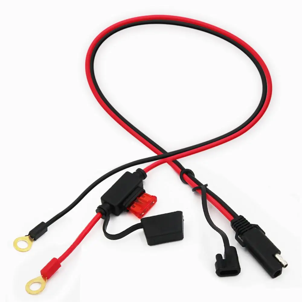 Câble Chargeur Batterie 12V – Convertisseur USB Vers 13.8V – 43 Cm – Pour Voiture, Moto, Camping