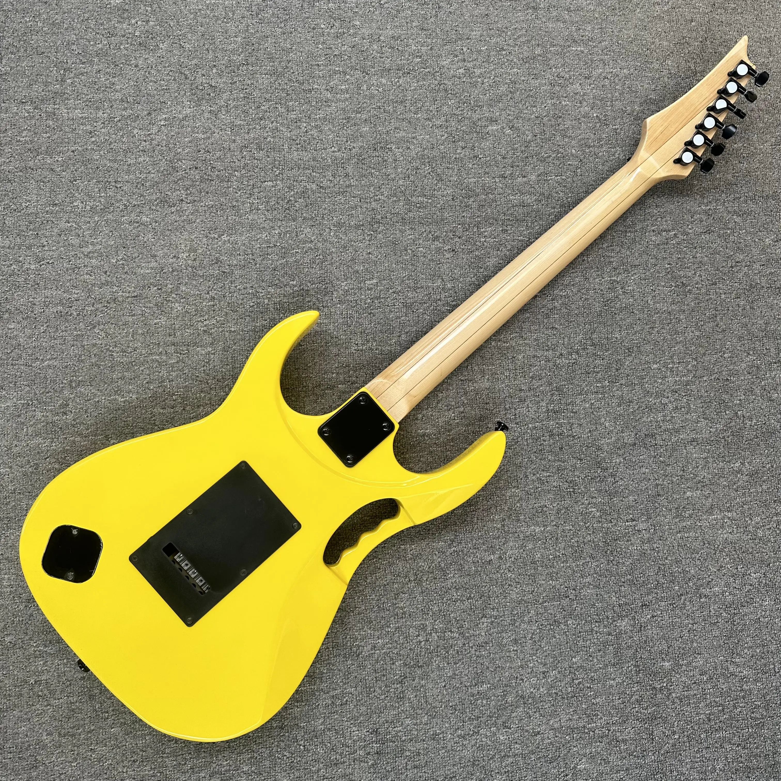 Yellow 7V Electric Guitar with HSH Pickup & Pink Hardware - OEM