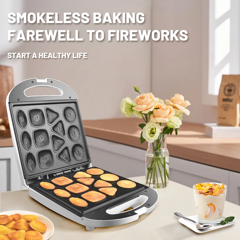 DSP Electric Snack Machines Household Automatic Bread Mini Machine Iron Waffle Toaster Baking Breakfast Cookie Maker