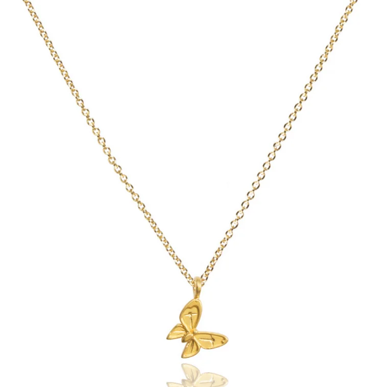 Small Butterfly Pendant Necklace 