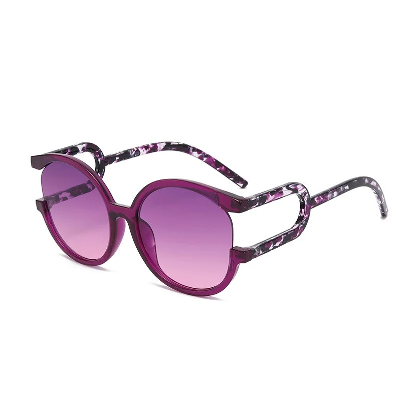 Personality 2025 New Design Round Frame Sunglasses Oversize Plastic UV400 Sunglasses for aperçu 7