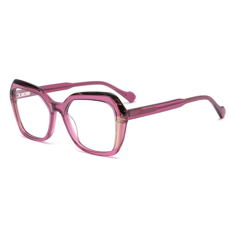 WYHX- YHP8032 New Fashion Acetate Laminating Square Eyeglasses Frames for All Face Spectacle Eyewear with Spring Insert Temple