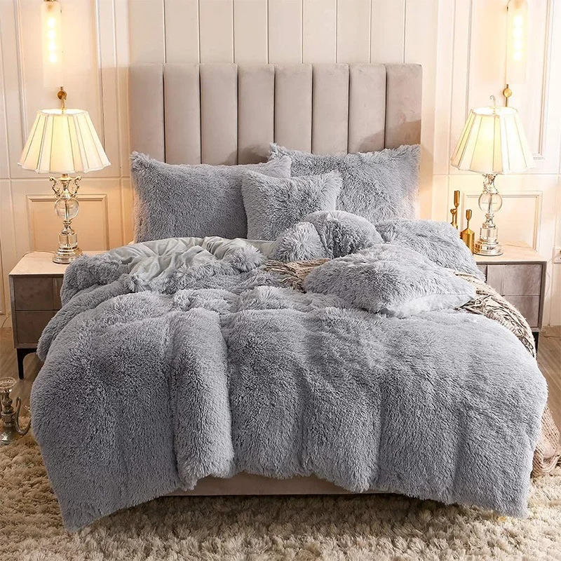 Soft Plush Faux Fur Fluffy Bedding Set