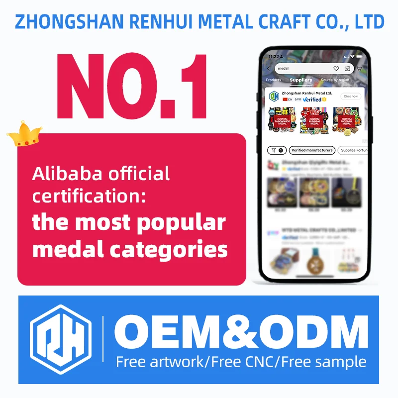 Custom特別な3D 2Dロゴトロフィースポーツメダリオン名誉勝利