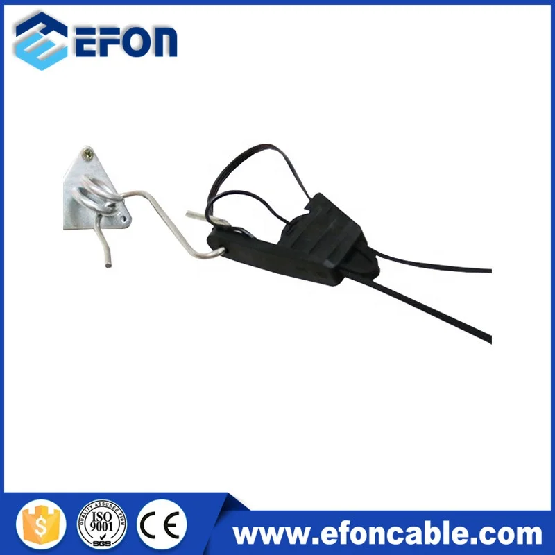Custom Fiber Optical Cable Accessories FTTH Drop Wire S Type Cable Clamp