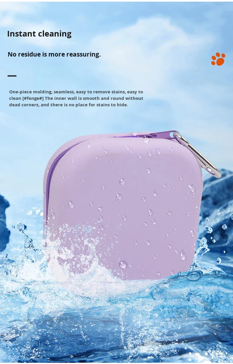 2 in 1 Folding Silicone Pet Bowl with Zipper Closure New Outdoor Carrying Cat and Dog Feeding Bowl supplier