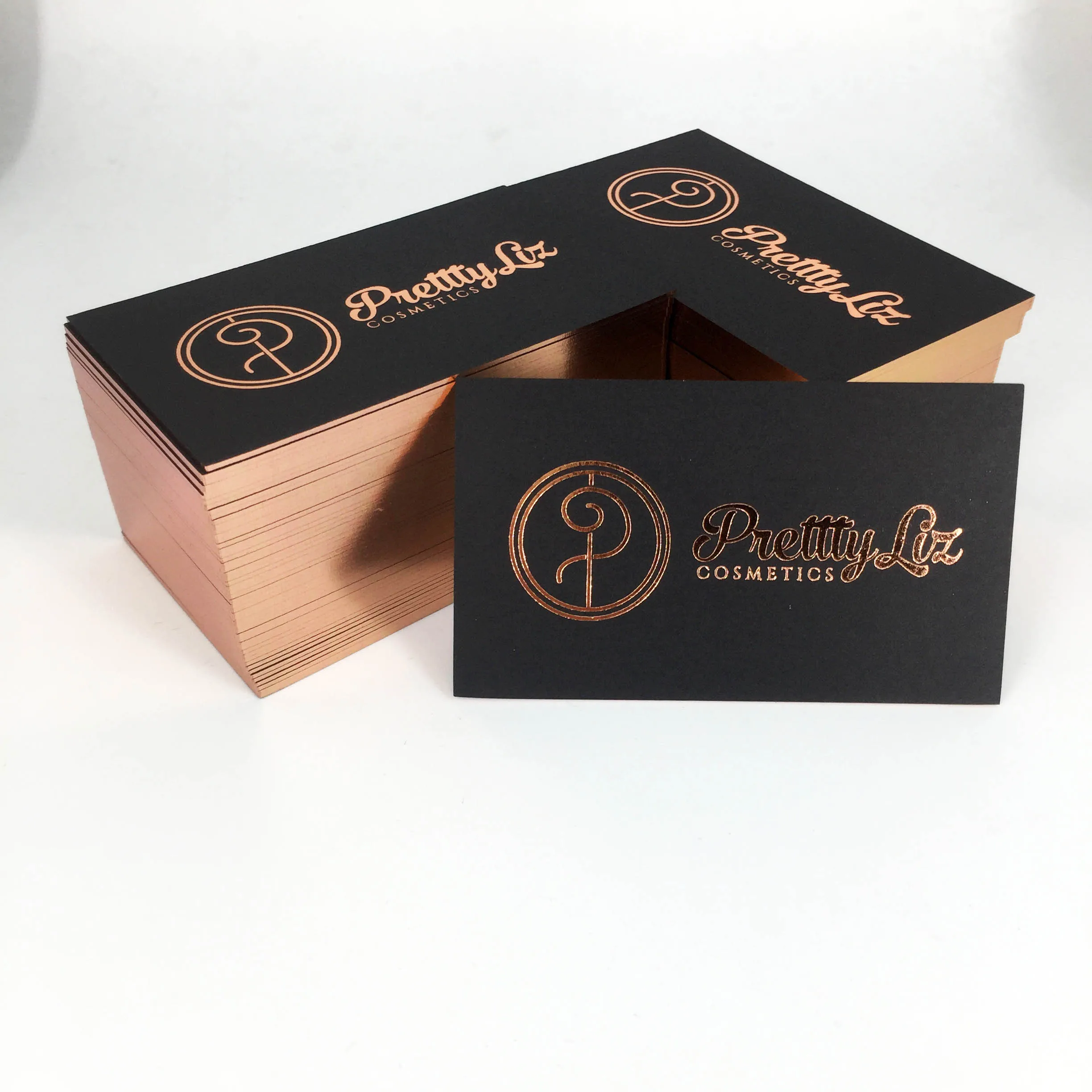 Rose Gold Foil Business Cards Luxury Customization