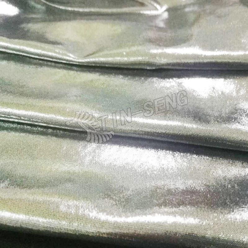 Silver Foil Metallic Spandex Fabric