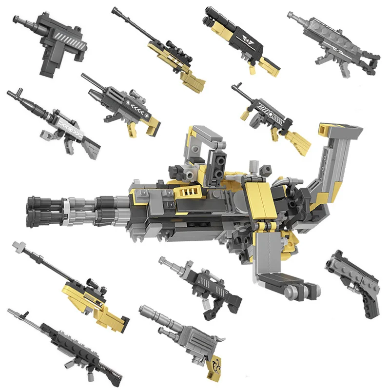 2023 Building Blocks Toys DIY Gun Model Mini Toy Gun 12PCS/BOX