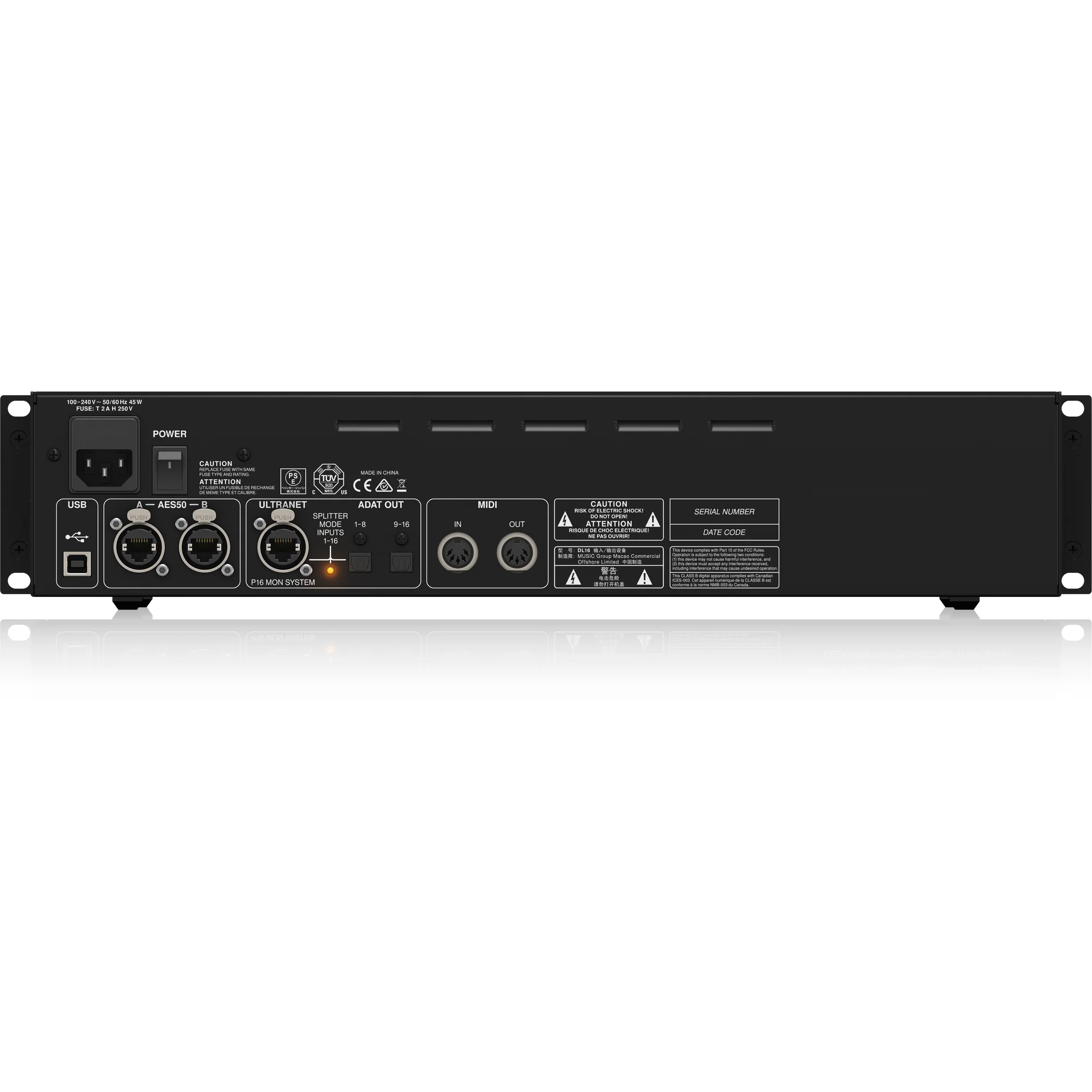 DL16 Digital Stage Box - 16 Input 8 Output Audio Mixer