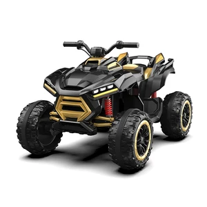 24V Electric Kids Ride on ATV Quad Treaded Tires LED Lights 4 Wheels Power Ride on Car