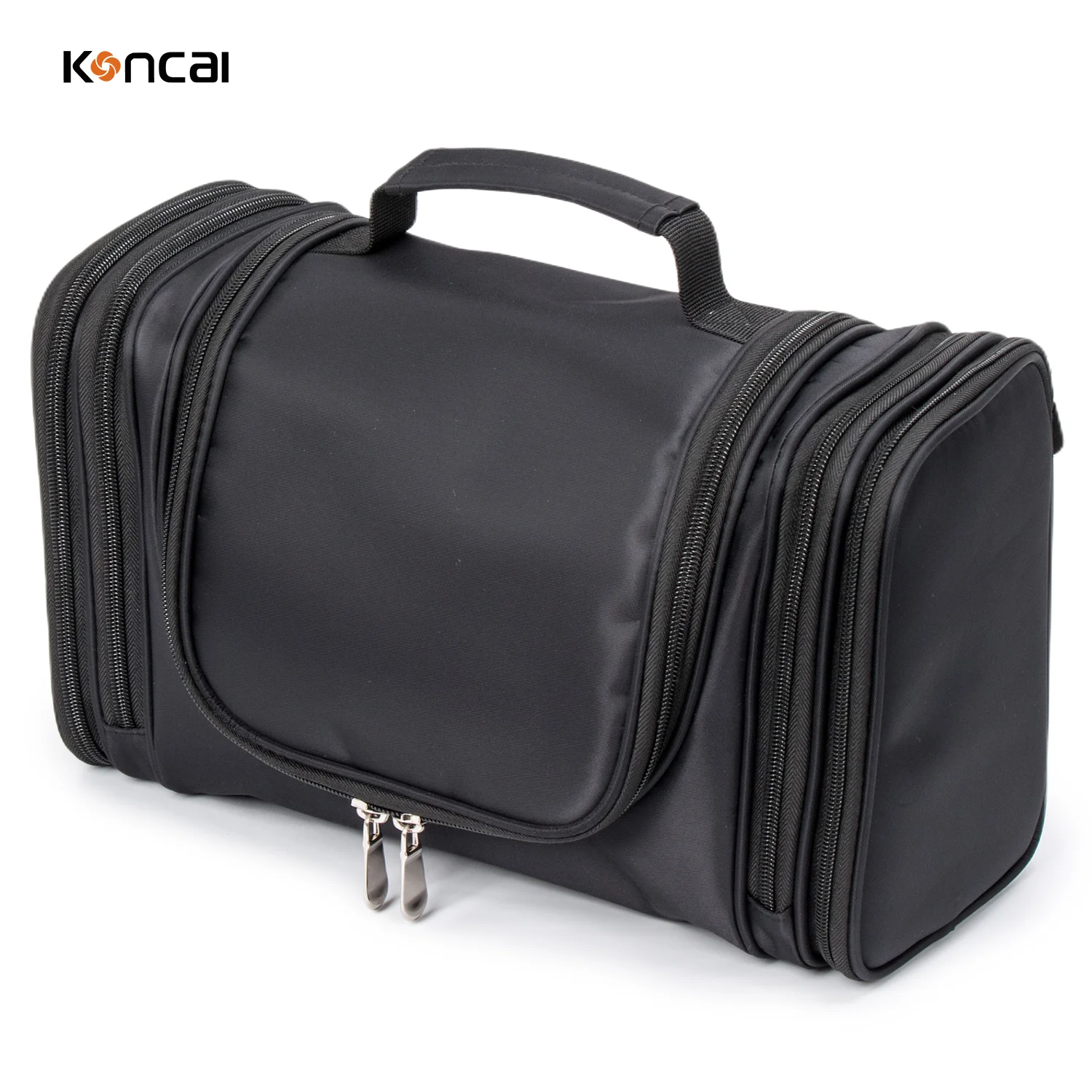 Borsa Trucchi Professionale Con Specchio - Organizer Da Viaggio Con Divisori Regolabili E Tracolla - Nero - Foto 4
