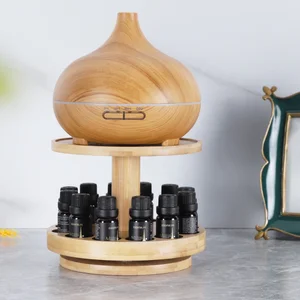New Aromatherapy Therapeutic Wooden Rotating Rack Sleeping Natural Pure Diffusor Scent Therapy Aroma Diffuser Set Essential Oil