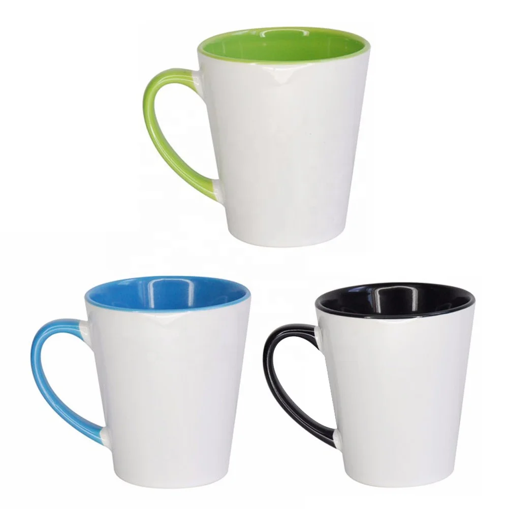cone shape sublimation coffee mugs 12