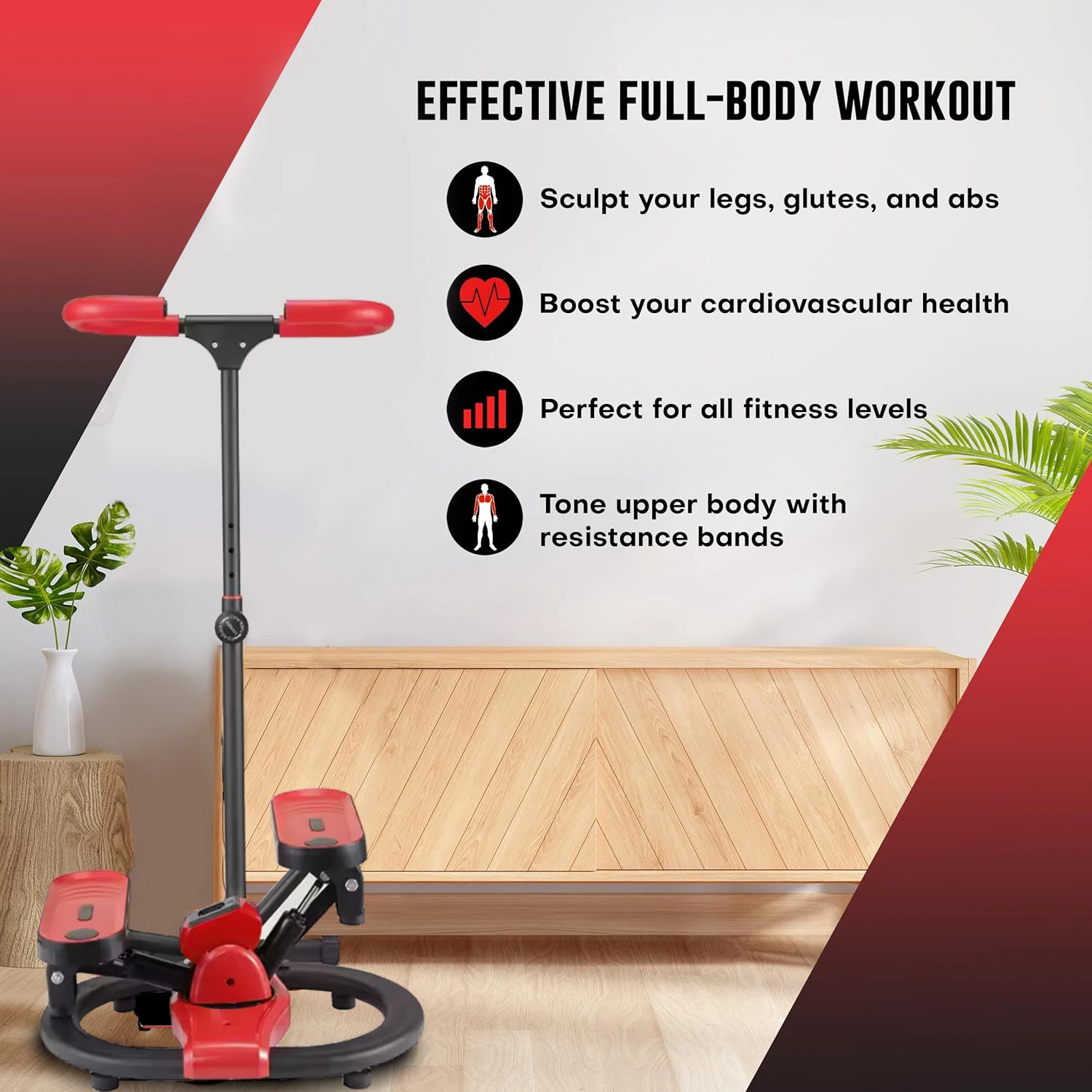 Quality Protection Home Aerobic Mini Stepper Vertical Cardio Training Exercise Stepper for Home