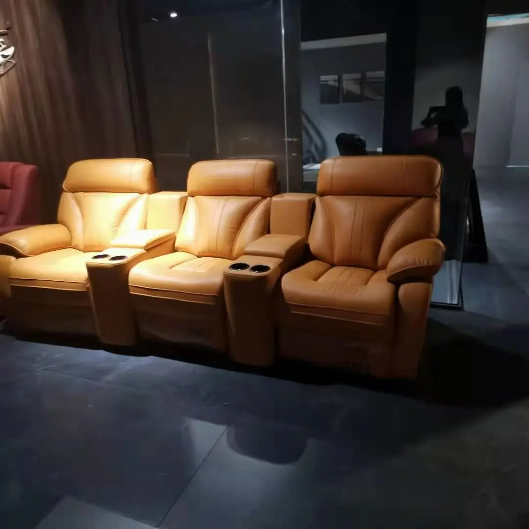 2021 Luxury home theater chair VIP cinema manual recliner chair for sale