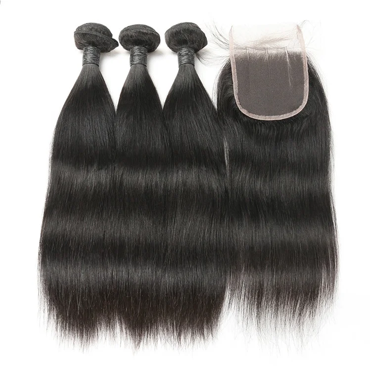 5A hotsell Brazilian 3 Bundle Set Straight Virgin Human Hair Extension