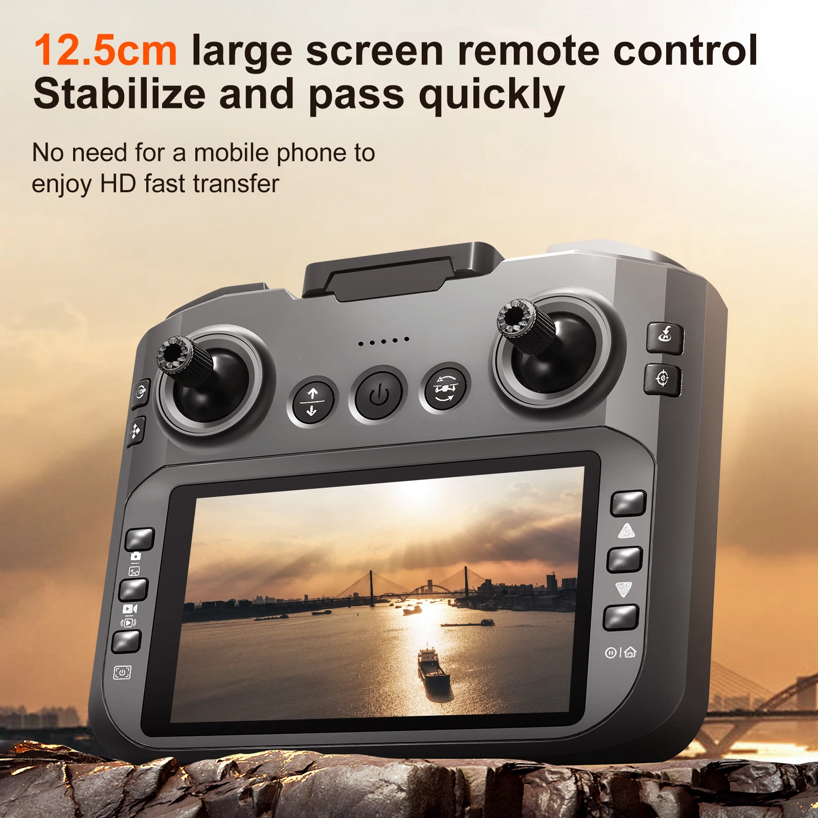 S156 Beginner Drone FPV HD Camera Brushless Motor Obstacle Avoidance Foldable Quadcopter with LED Screen Control