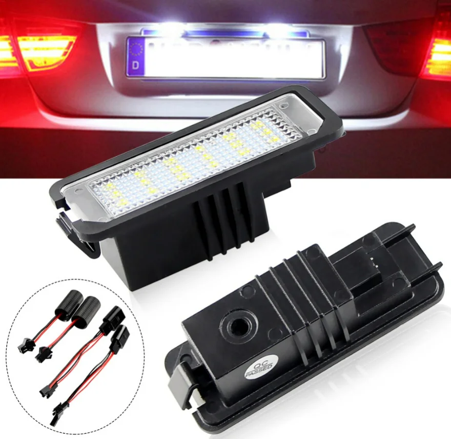 ANG RONG Feux LED De Plaque d'Immatriculation Blanc Xenon VW Golf 5 & 6 1999-2013 Canbus 